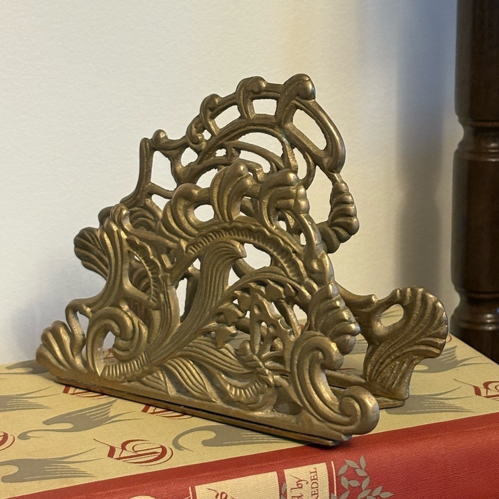 Vintage Brass Napkin Holder